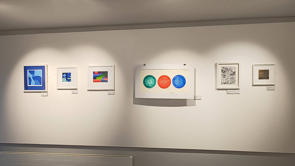 Six art pieces by Euan Tait at the Rendered Realities exhibition